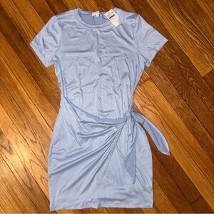 Socialite NWT Mini Wrap Dress, Baby Blue Size Small